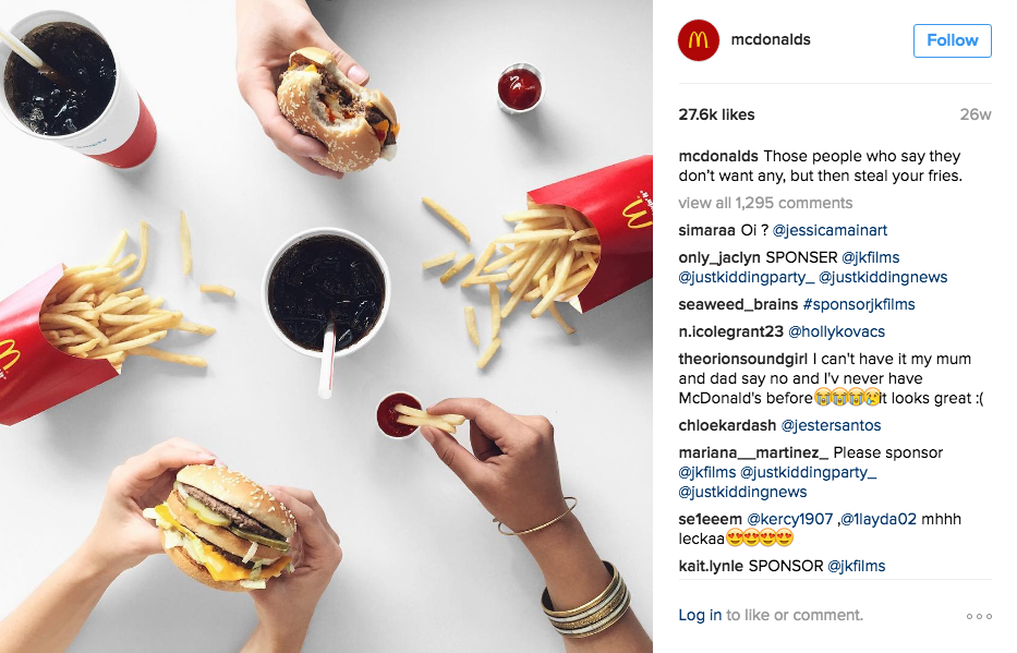 Metriks Utama Instagram Profile Analytics dan Sample Analytics Report pada QSR Raksasa Brand Fast Food - Analisis Performa Instagram - Matamaya