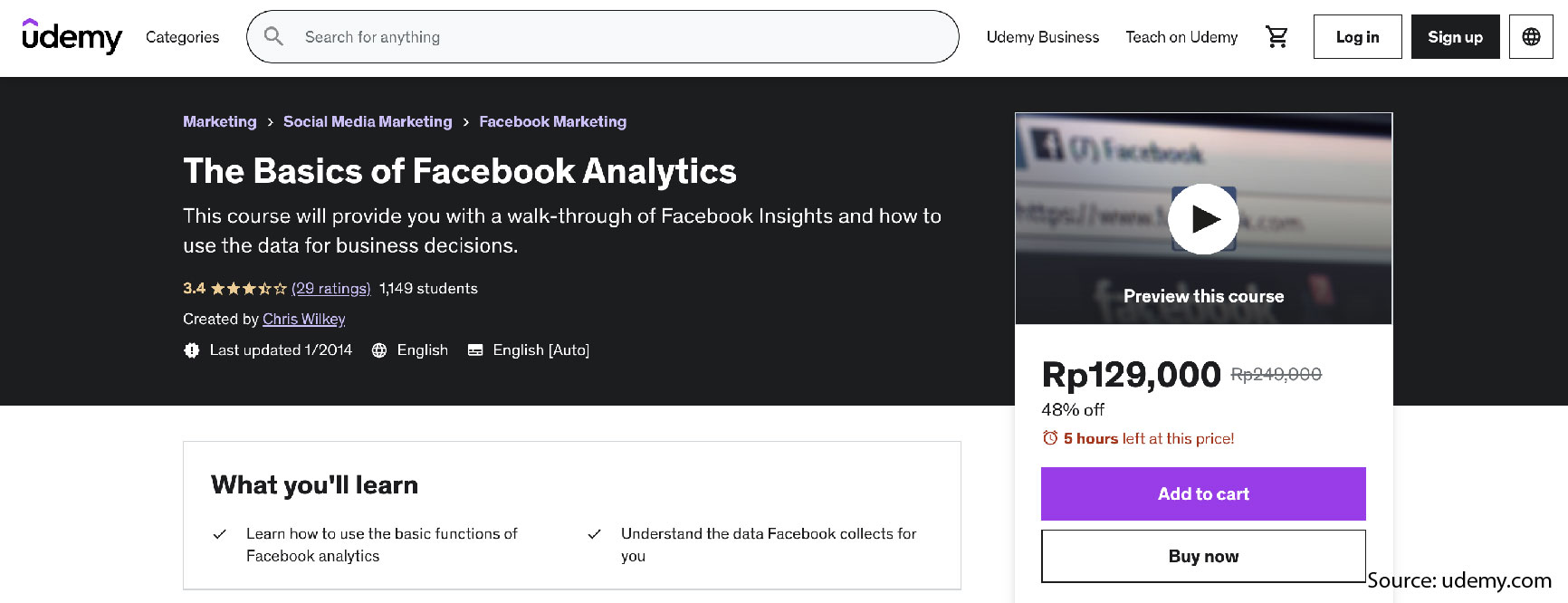 Facebook Analytics Course - Matamaya